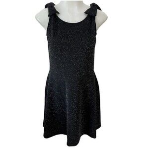 Aqua Girls' Sparkle Bow Dress, Big Kid - Black Size XL NWT